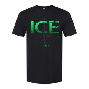 Ice Fishing - Ice Time with Ice Jig - Ice Fisherman Softstyle CVC T-Shirt