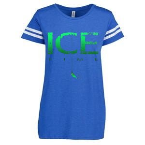 Ice Fishing - Ice Time with Ice Jig - Ice Fisherman Enza Ladies Jersey Football T-Shirt