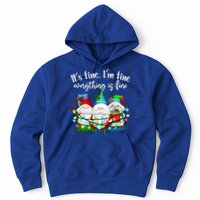 Its Fine Im Fine Everything Is Fine Gnome Christmas Lights Gift Hoodie