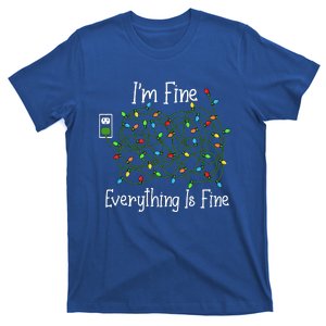 It's Fine I'm Fine Everything Is Fine Funny Christmas Lights  T-Shirt