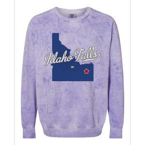 Idaho Falls Idaho ID Map Colorblast Crewneck Sweatshirt