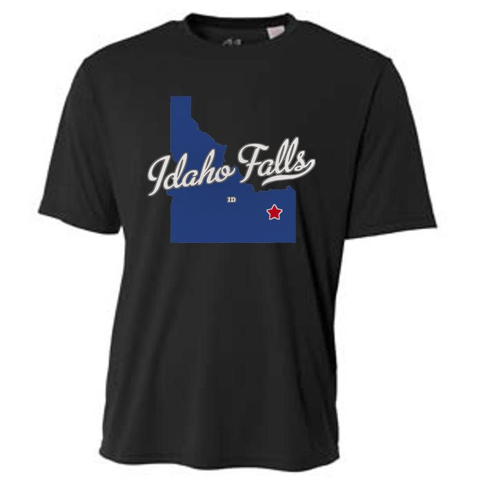 Idaho Falls Idaho ID Map Cooling Performance Crew T-Shirt