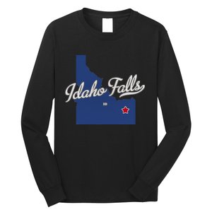 Idaho Falls Idaho ID Map Long Sleeve Shirt