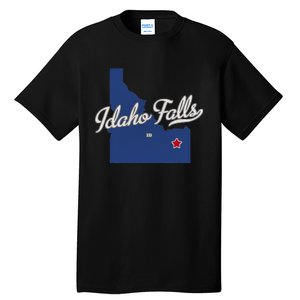 Idaho Falls Idaho ID Map Tall T-Shirt