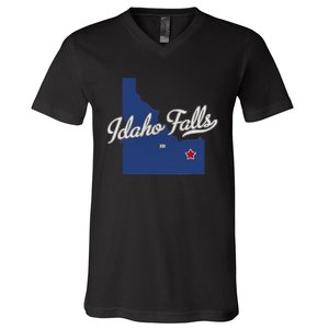 Idaho Falls Idaho ID Map V-Neck T-Shirt