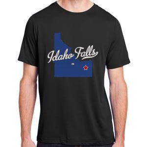 Idaho Falls Idaho ID Map Adult ChromaSoft Performance T-Shirt