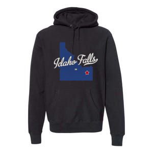 Idaho Falls Idaho ID Map Premium Hoodie