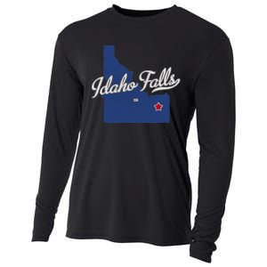 Idaho Falls Idaho ID Map Cooling Performance Long Sleeve Crew