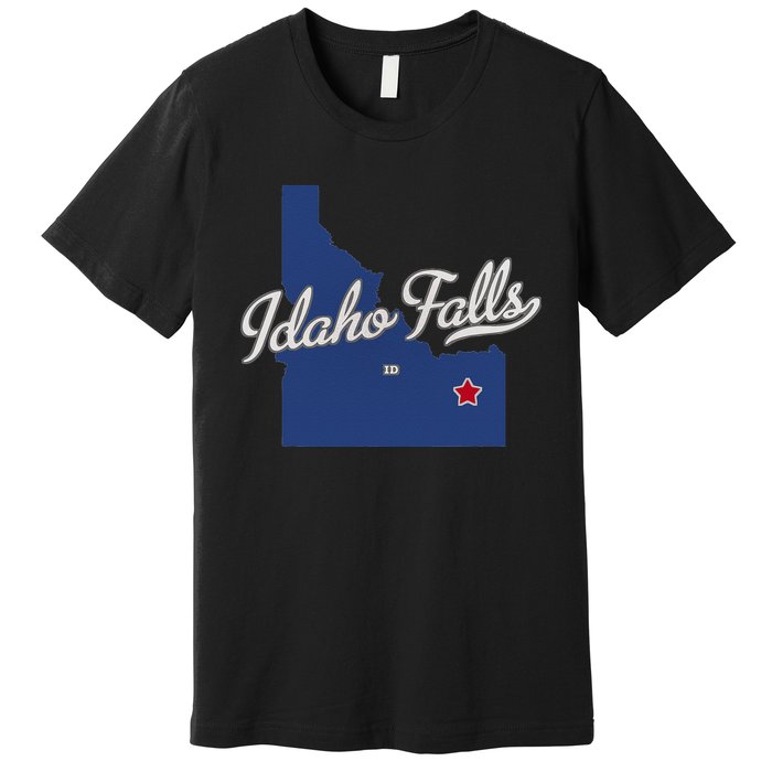 Idaho Falls Idaho ID Map Premium T-Shirt