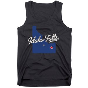 Idaho Falls Idaho ID Map Tank Top