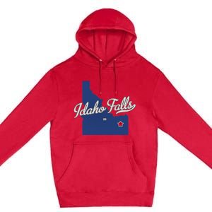 Idaho Falls Idaho ID Map Premium Pullover Hoodie