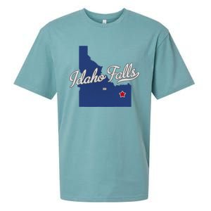 Idaho Falls Idaho ID Map Sueded Cloud Jersey T-Shirt