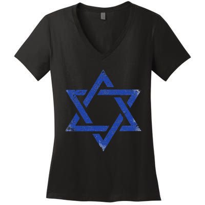 Israeli Flag Israel Jewish Symbol Star Of David Pride Israel Women's V-Neck T-Shirt