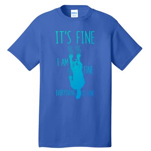 ItS Fine IM Fine Everything Is Fine Scratching Cat Funny Gift Tall T-Shirt