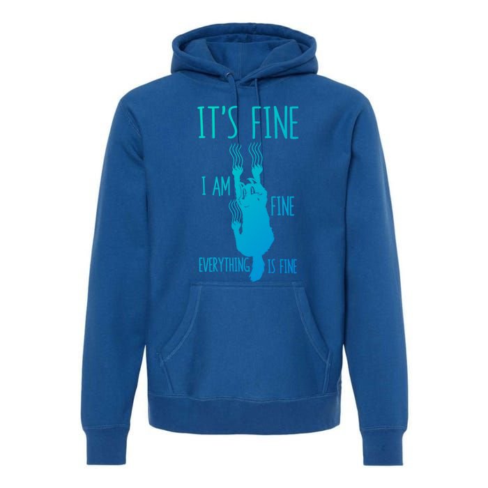 ItS Fine IM Fine Everything Is Fine Scratching Cat Funny Gift Premium Hoodie