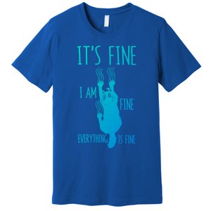 ItS Fine IM Fine Everything Is Fine Scratching Cat Funny Gift Premium T-Shirt