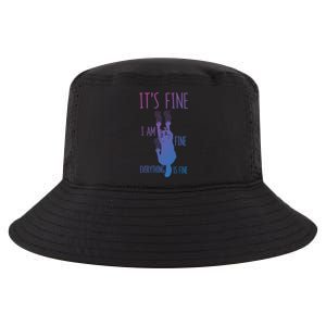 ItS Fine IM Fine Everything Is Fine Scratching Cat Funny Gift Cool Comfort Performance Bucket Hat