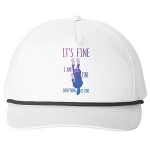 ItS Fine IM Fine Everything Is Fine Scratching Cat Funny Gift Snapback Five-Panel Rope Hat