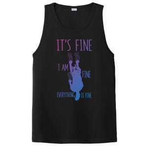 ItS Fine IM Fine Everything Is Fine Scratching Cat Funny Gift PosiCharge Competitor Tank