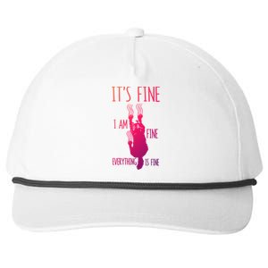 ItS Fine IM Fine Everything Is Fine Scratching Cat Funny Gift Snapback Five-Panel Rope Hat