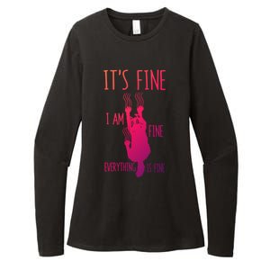 ItS Fine IM Fine Everything Is Fine Scratching Cat Funny Gift Womens CVC Long Sleeve Shirt