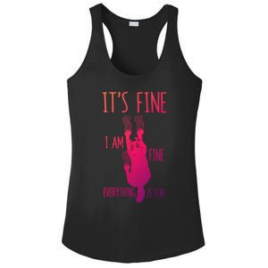 ItS Fine IM Fine Everything Is Fine Scratching Cat Funny Gift Ladies PosiCharge Competitor Racerback Tank