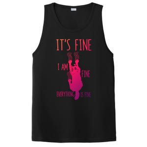 ItS Fine IM Fine Everything Is Fine Scratching Cat Funny Gift PosiCharge Competitor Tank