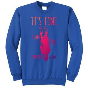 ItS Fine IM Fine Everything Is Fine Scratching Cat Funny Gift Sweatshirt