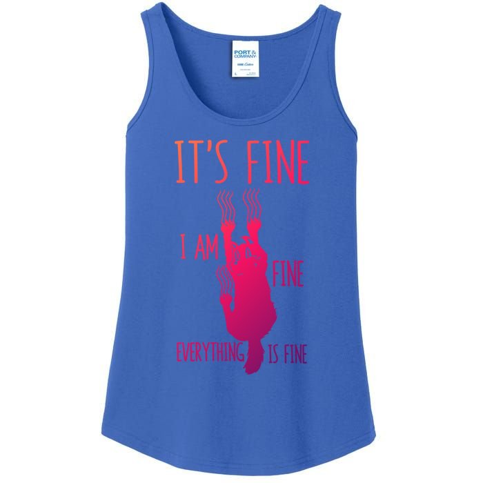 ItS Fine IM Fine Everything Is Fine Scratching Cat Funny Gift Ladies Essential Tank