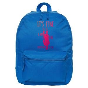 ItS Fine IM Fine Everything Is Fine Scratching Cat Funny Gift 16 in Basic Backpack