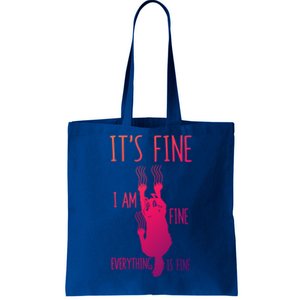 ItS Fine IM Fine Everything Is Fine Scratching Cat Funny Gift Tote Bag