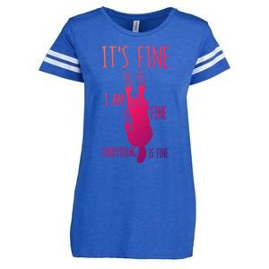 ItS Fine IM Fine Everything Is Fine Scratching Cat Funny Gift Enza Ladies Jersey Football T-Shirt