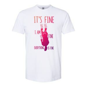 ItS Fine IM Fine Everything Is Fine Scratching Cat Funny Gift Softstyle CVC T-Shirt