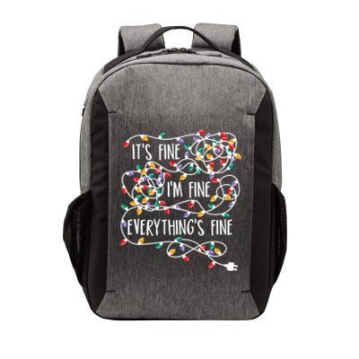 It's Fine I'm Fine Everything Is Fine Christmas Lights Cute Gift Vector Backpack