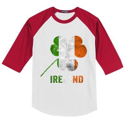 Irish Flag I Love Ireland Tees St Patrick's Gift Kids Colorblock Raglan Jersey