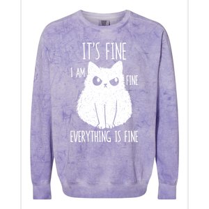 ItS Fine IM Fine Everything Is Fine Stressed Freakedout Gift Colorblast Crewneck Sweatshirt