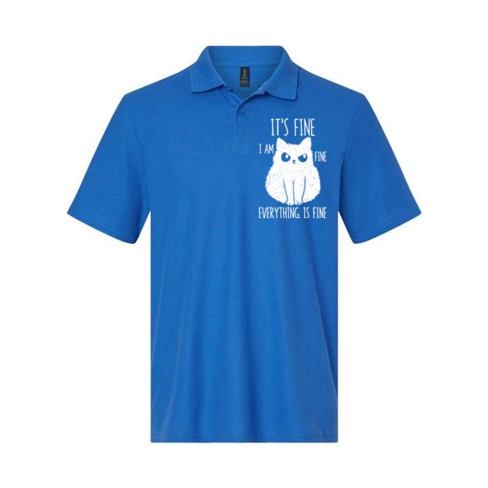 ItS Fine IM Fine Everything Is Fine Stressed Freakedout Gift Softstyle Adult Sport Polo