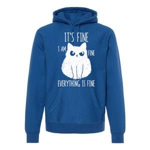 ItS Fine IM Fine Everything Is Fine Stressed Freakedout Gift Premium Hoodie