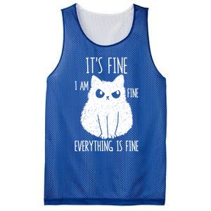 ItS Fine IM Fine Everything Is Fine Stressed Freakedout Gift Mesh Reversible Basketball Jersey Tank