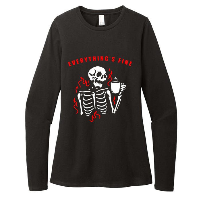 Im Fine Its Fine Everything Is Fine Womens CVC Long Sleeve Shirt