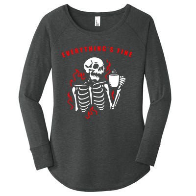 Im Fine Its Fine Everything Is Fine Women's Perfect Tri Tunic Long Sleeve Shirt