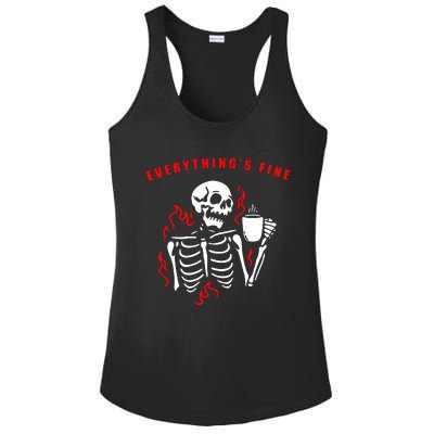 Im Fine Its Fine Everything Is Fine Ladies PosiCharge Competitor Racerback Tank