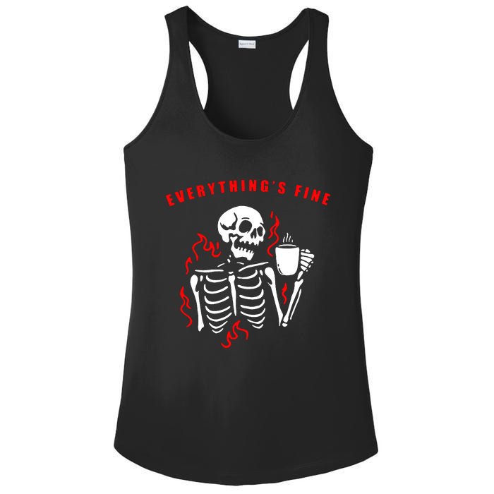 Im Fine Its Fine Everything Is Fine Ladies PosiCharge Competitor Racerback Tank