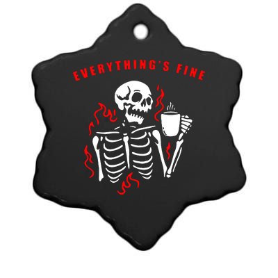 Im Fine Its Fine Everything Is Fine Ceramic Star Ornament