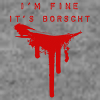 IM Fine ItS Borscht Funny Russian Beets Soup Blood Splat 7-Panel Snapback Hat