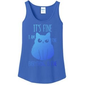 ItS Fine IM Fine Everything Is Fine Stressedout Black Cat Cool Gift Ladies Essential Tank