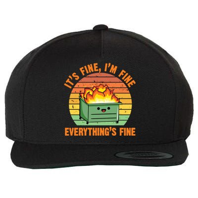 Its Fine Im Fine Everythings Fine Vintage Wool Snapback Cap