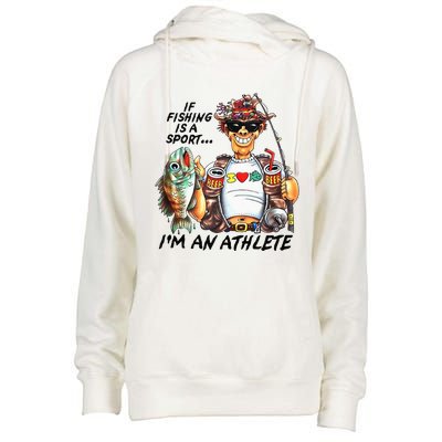 If Fishing Is A Sport Im An Athlete Funny Fishing Lovers Womens Funnel Neck Pullover Hood