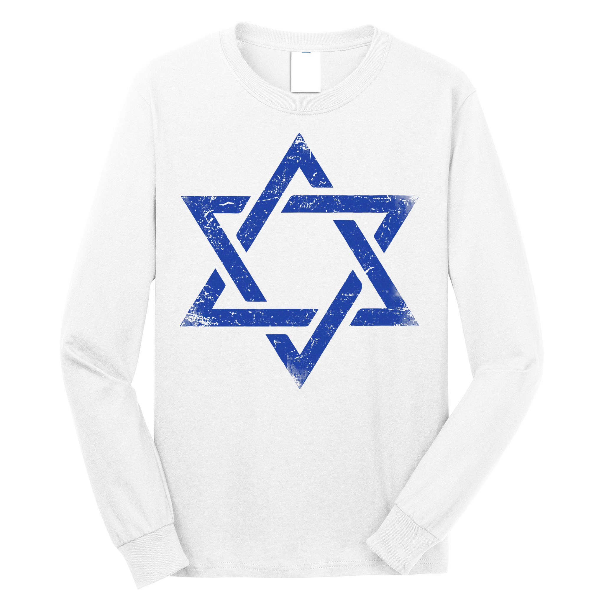 Israeli Flag Israel Jewish Symbol Star of David Pride Israel  Long Sleeve Shirt