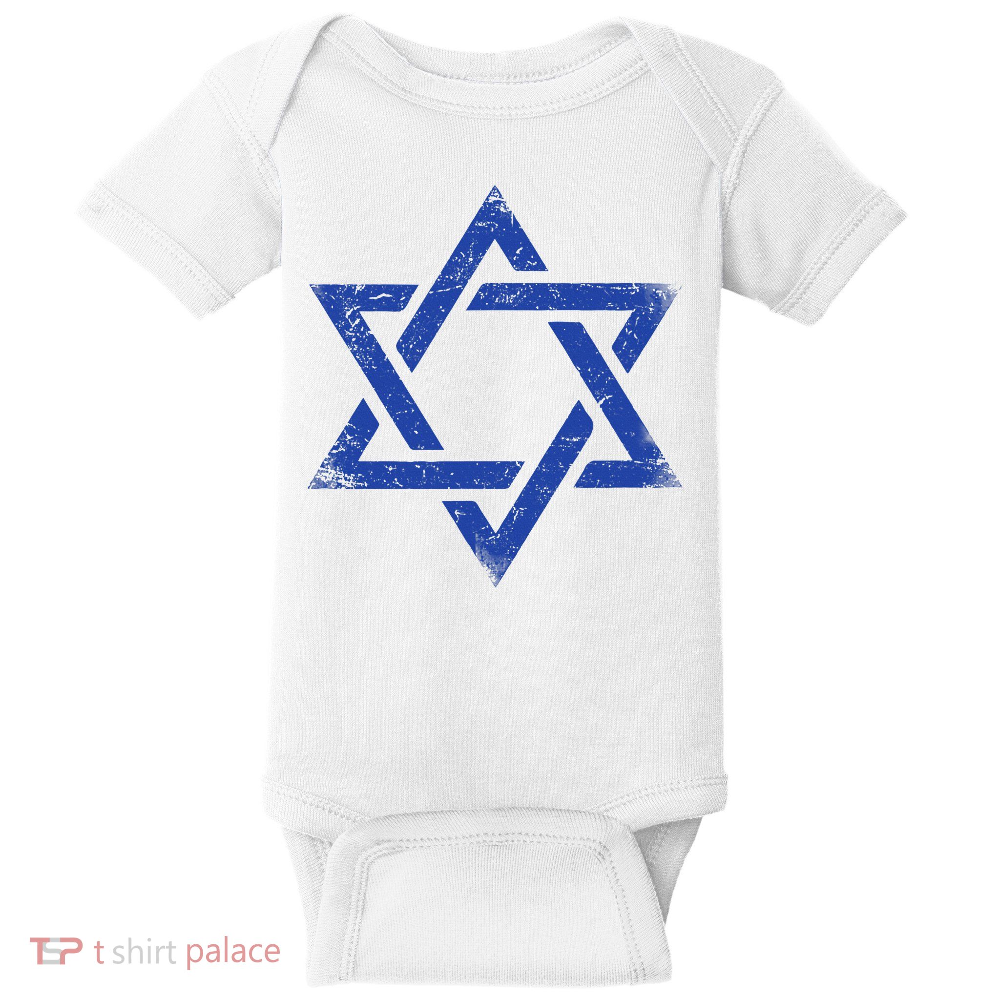 Israeli Flag Israel Jewish Symbol Star of David Pride Israel  Baby Bodysuit